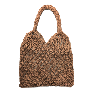 BOLSA DE MACRAMÊ COM CORDA TRANÇADA