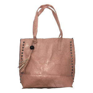 BOLSA GRANDE DE TACHA COM FRANJA FORRADA