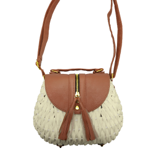 BOLSA ARTESANAL COM FRANJA E ZÍPER