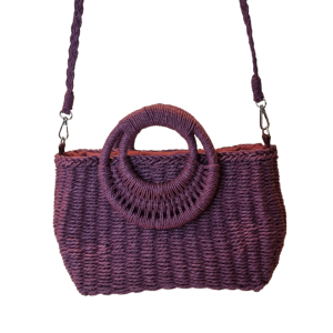 BOLSA ARTESANAL MEIA LUA RETANGULAR COM DUAS ALÇAS